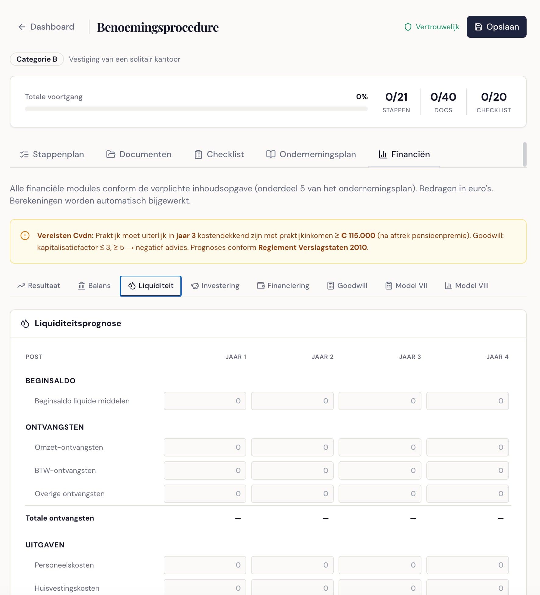 Liquiditeitsprognose